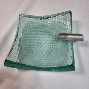 Vintage Schlanser Studio Art Glass Cigar Ashtray Signed 1996 Excellent Condition